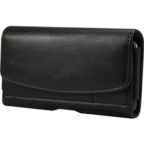Universal Pouch Leather Case 4.8/5.2/5.5/6.5 inch for iPhone Samsung Huawei Xiaomi with Card Holder Belt Clip Holster Phone Bag
