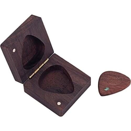 Guitar Picks Rosewood Storage Box Electric Guitar Picks Container Display Box Guitarra Accessories Stringed Musical Instrument