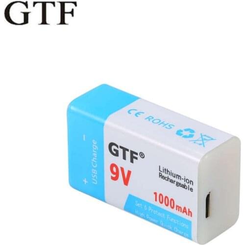 Loadable usb gtf stack, 9v, 1000mah / 500mah, li-ion, usb, lithium battery for toys, remote control, direct upload