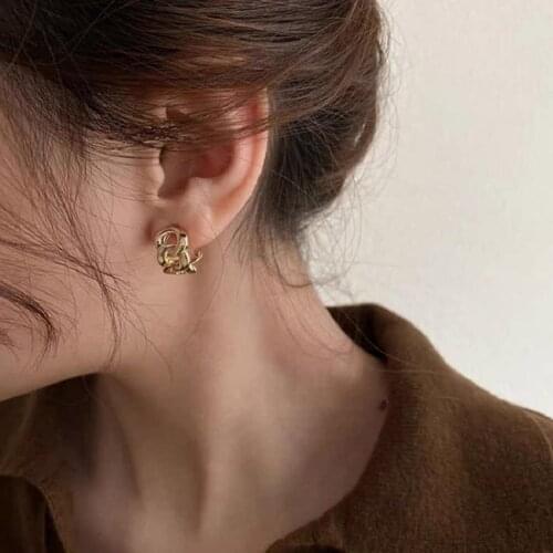 Find Me Vintage Irregular Chain Earrings For Women Fashion Jewelry Accessories
