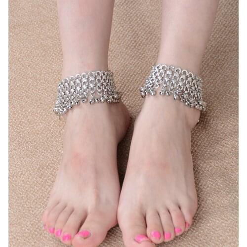 1 PC Multilayers Bohemia Bells Tassel Barefoot Sandals Anklets For Women Ethnic Ankle Foot Bracelet Cheville Beach India Jewelry