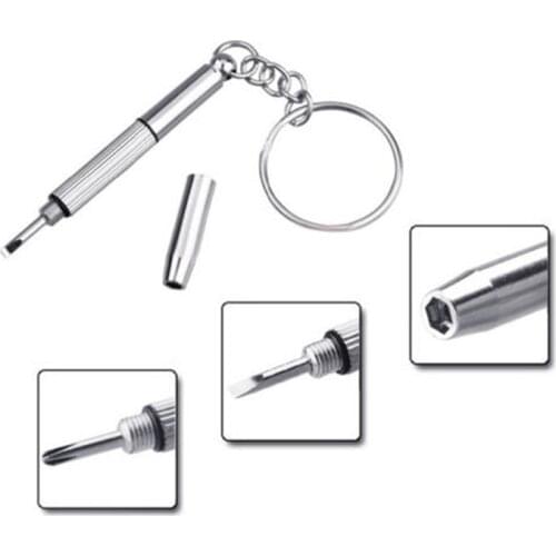 1pcs Portable Mini Multi-function Screwdriver Glasses Srewdriver Tool For Phone And Watch Three-in-one Small Screwdriver