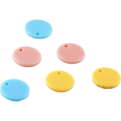 10pcs Pink Blue Yellow Acrylic Charms Pendants DIY Necklace Earrings Making Hair Accessories Women Handmade Jewelry Findings