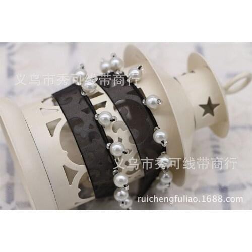 2 yards Tassle Beaded Organza Ribbon for DIY Crafts Hairwear Bow Material Bag Clothing Accessories Sewing Decoration Trims