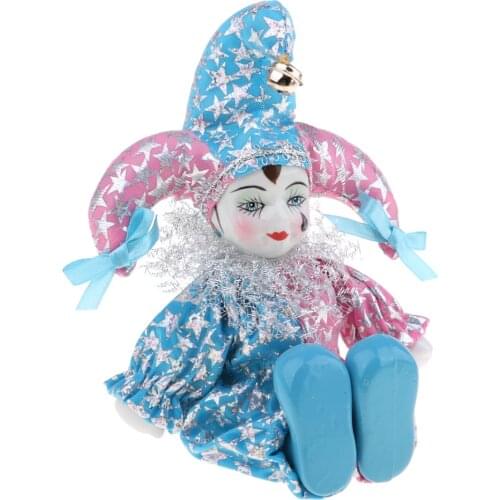 20cm Cute Italian Eros Porcelain Triangel Doll with Tear in Costume Home Display Decor
