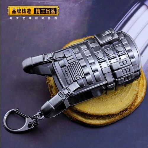 Game FPS Playerunknowns Battlegrounds 3D Keychain Military vest PUBG Keychain zinc alloy Pendant