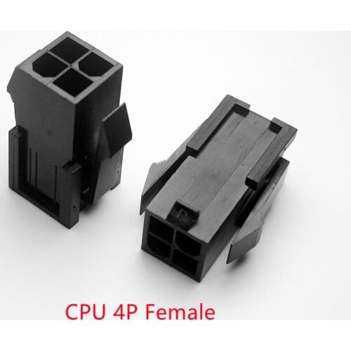4.2mm black 4P 4PIN female for PC computer ATX CPU Power connector plastic shell Housing