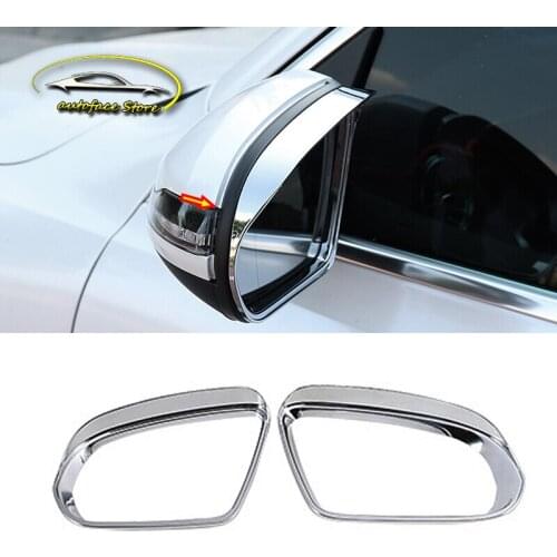 ABS Chrome/Carbon Fiber For Mercedes Benz GLB GLC 2019 2020 Accessories Auto Rearview Mirror Rain Eyebrow Cover Trim Car Styling