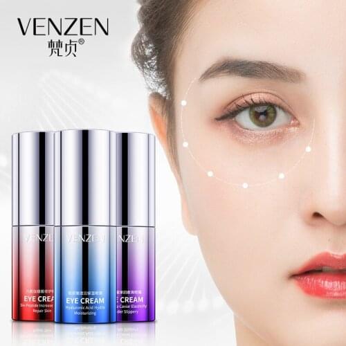 VENZEN Six Peptide Brightening Repairing Moistuizing Hyaluronic Acid Deep Sea Caviar Anti Aging Repair Eye Cream