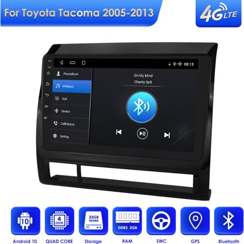 Android 10 Car Radio Stereo For Toyota Tacoma 2 HILUX 2005 - 2013 Carplay Autoradio Video GPS Multimedia Audio Player RDS 2 Din