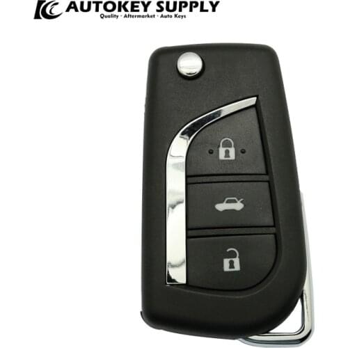 Car-styling for Toyota Corolla modified 3 button remote flip key 315Mhz (93 blade) for car key AKTYC320