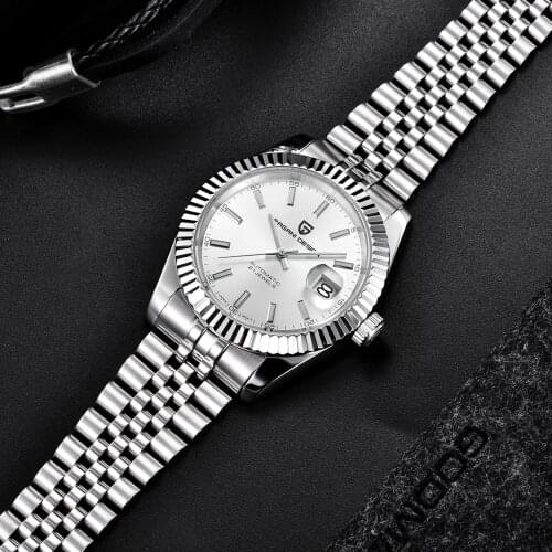 PAGANI DESIGN New Mens Mechanical Watch Luxury Sapphire Glass Top Brand Mens Automatic Watch Stainless Steel Waterproof Clock