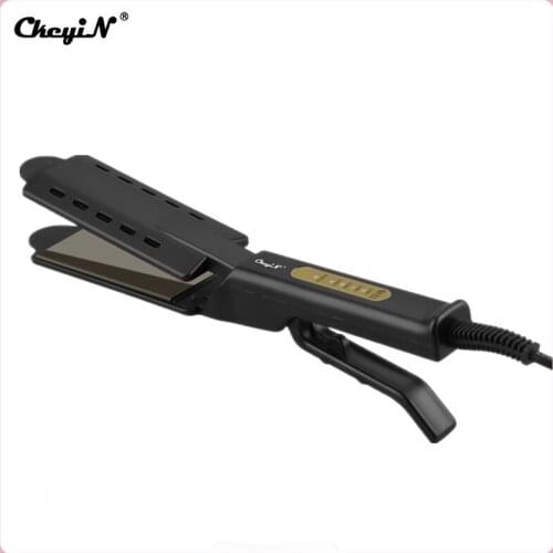 Ckeyin Professional Hair Straightener Flat Iron 1.73 Inch Wide Plate Negative Ion Salon Styler 4 Adjustable Temperatures 50