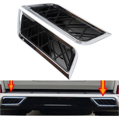 Car Styling ABS chrome rear bumper decoration exhaust pipe tail throat Stickers For Lexus LX570 LX 570 2016 2017 2018 2019 2020