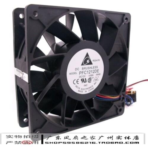 For Delta 1238 fan violence 12v 4.8a dual ball pfc1212de car fan