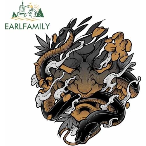 EARLFAMILY 13cm x 10.8cm for Samurai Mask Car Stickers Waterproof Motorcycle Scratch-proof Decoration Kids Room Window Decal