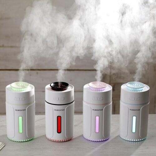 ELOOLE 300 ML USB Mini Portable Air Humidifier Spray Diffuser Dry Burn Resistant Design With Color Lamp For Car Bedroom Office