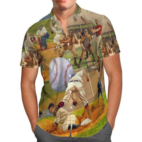 Golf 3D Print Sports Beach Hawaiian 2021 Summer Shirt Short Sleeve Shirt Streetwear Oversized 5XL Camisa Social Chemise Homme