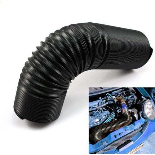 Car Engine Flexible Air Hose Air Intake Pipe Inlet Hose Tube1M 63/76mm Car Air Filter Intake Cold Air Ducting Feed Hose Pipe