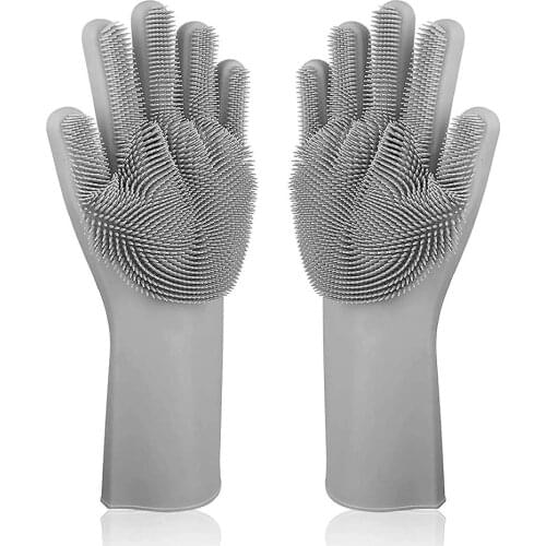 Dishwashing Cleaning Gloves Magic Silicone Rubber Sponge Glove Household Scrubber Kitchen Clean Tools Dropshipping Kitchen