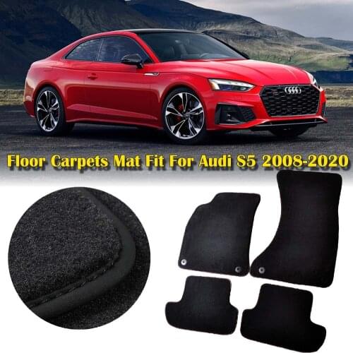 Custom Fit Solid Nylon Auto Odorless Front+Rear All Weather Car Floor Mats Liner Protection Carpets For AUDI S5 2 Doors 08-20