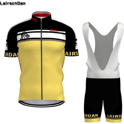 LairschDan Men Summer Outdoor Cycling Jersey Set New Short Sleeve Cycle Clothes MTB Pro Bike Wear Road Bicycle Sportswear Outfit