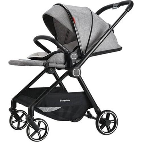 Fashion Baby Stroller Both Forward Facing and Parent Facing Compatibility Cabin Handle Adjustable Pram