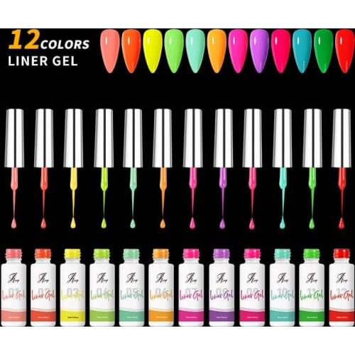 Qsezeny Luminous Thermal Gel Nail Polish Kits Glow in Dark Soak Off Manicuring UV Gel Nail Art Varnish Salon Painting Designs