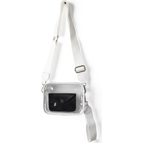 2020 new women bag Korean PVC Bucket jelly bag Fashion transparent Zipper Soft shoulder bag purse phone bag