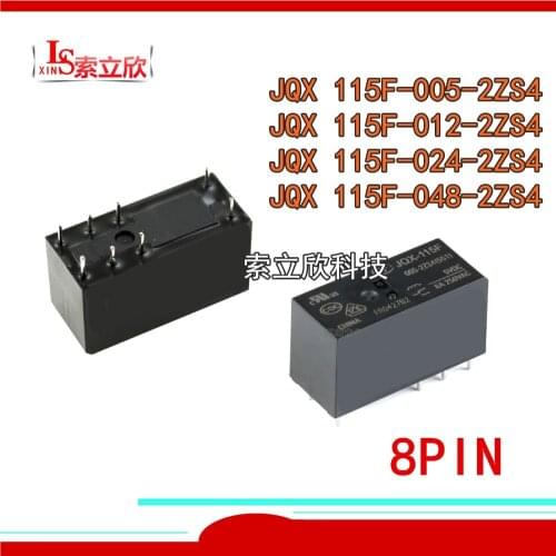 10PCS New Relay JQX-115F-005-2ZS4 JQX 115F-012-2ZS4 JQX 115F-024-2ZS4 JQX 115F-048-2ZS4 JQX 115F 012 2ZS4 5V 12V 24V 8PIN