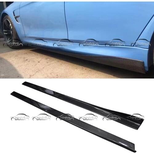 OLOTDI Car Tuning Real Carbon Fiber Extension Lip Aprons Body Kits Side Skirts for BMW F80 F82 F83 Auto Tuning
