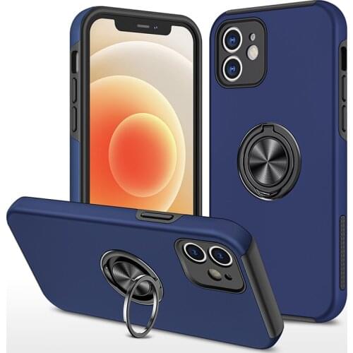 Shockproof Cases For iPhone 12 11 Pro Max X XS XR Max 8 7 6 6S Plus Anti-Fall Finger Ring Holder Magnetic Shell Kickstand Cover