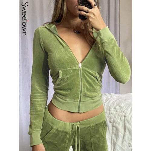 Женские толстовки с капюшоном Sweetown China At AliExpress