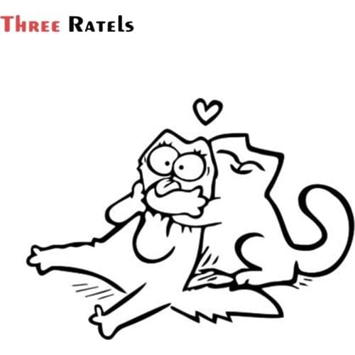 Three Ratels FD427 Lovely Cartoon Cats Car Funny Sticker Automotive Vinyl Goods Cars Styling And Decals Products