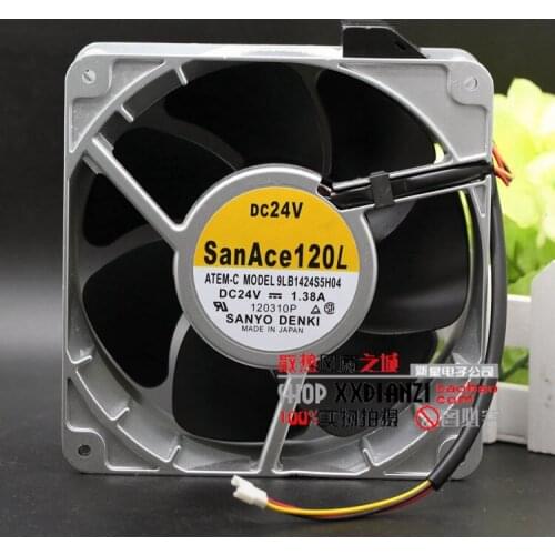 Sanyo Denki 9LB1424S5H04 DC 24V 1.38A 140x140x51mm Server Cooling Fan
