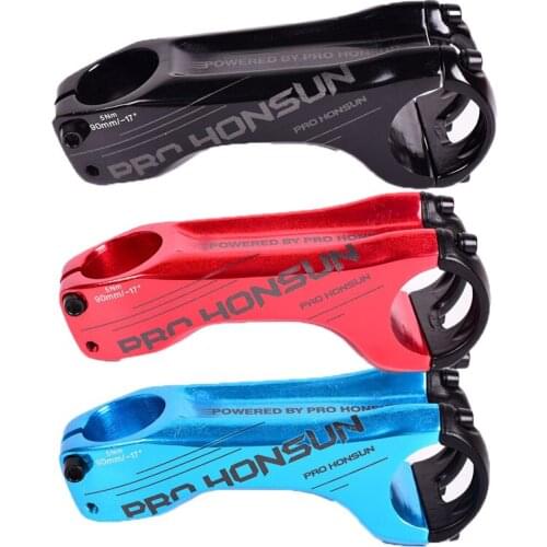 Aluminum Alloy MTB Bicycle Stem Road Moutain Bike Handlebar Stem -17 degree 31.8mm*70/90mm XC Cycling Handlebar Stem Parts