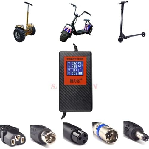 10s 13S 36V 48V Li-ion Lithium Battery Charger LCD Display Screen Electric bicycle E-bike Battery Charger 18650 Battery Charger