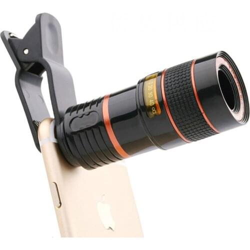 1 Pc Universal 8X8 Optical Zoom Telescope Camera Lens Clip Mobile PhoneTelescope Binoculars iPhone6 Samsung HTC Huawei Xiaomi