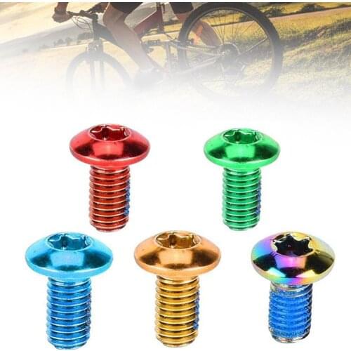 12PCS Colorful Bicycle Disc Brake Rotor Torx Bolts T25 M5x11.5mm MTB Bike Alloy Steel Disc Brake Rotor Fixing Screws