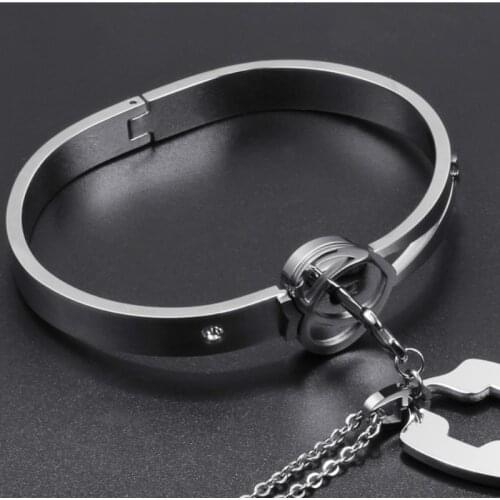 2 Pcs/set Couple Concentric Lock Bracelet Necklace A Pair of Trendy Brand Necklaces Female Bracelet Creative Male Key Interlock