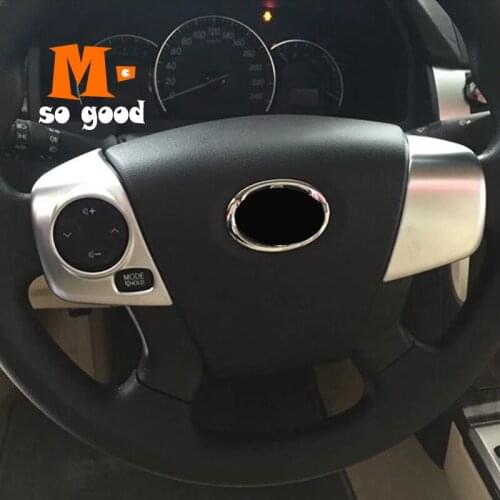 2015 2016 2017 Accessories Car Steering Wheel Button Frame Cover ABS Matte for Toyota Camry Trim Interior Mouldings shell