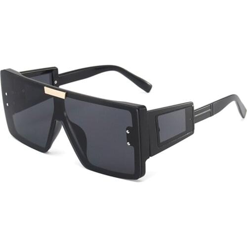 2021 Oversized Square Luxury Sunglasses Brand Designer Fashion One Lens Men Women Shades UV400 Vintage Glasses