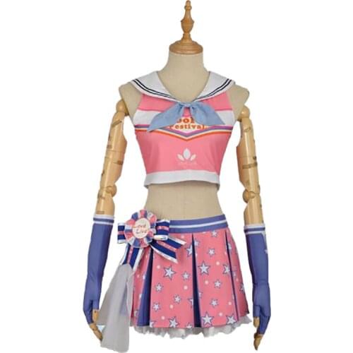 Anime Love Live Sakurauchi Riko Cosplay Costume Skirt Gloves Sock Daily Cheerleaders Carnival Party Festival Uniform Brand New