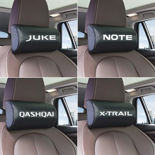 Car neck pillows both side pu leather single headrest case for Nissan Nismo X-trail Almera Qashqai Tiida Teana Skyline Juke