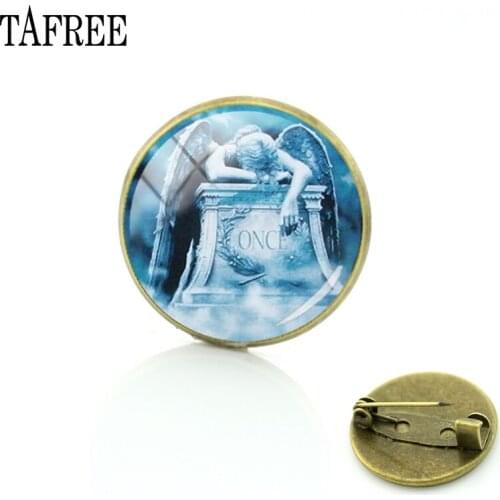 TAFREE Nightwish Picture Brooches Famous Music band singer Photo Pins up women accessories Glass good designs Jewelry NW578