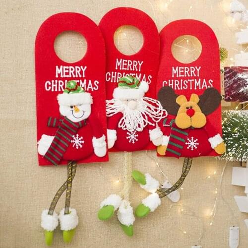 Buena suerte 1pc Christmas Ornaments 3 Styles Christmas Tree Santa Claus Pendants Drop Christmas Decorations For Home Decoracion