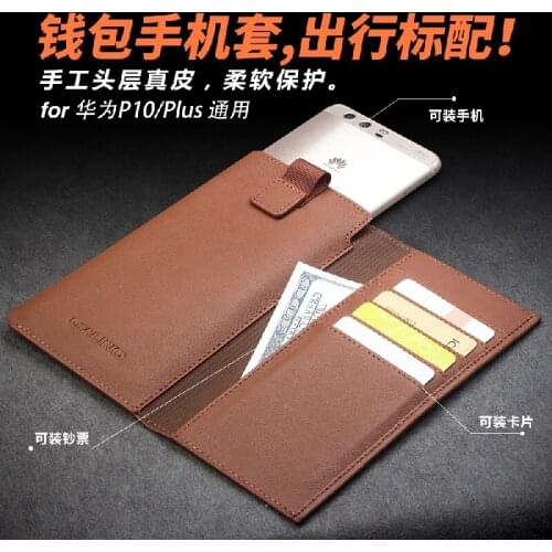 Genuine Leather Pocket Bag Shell Case for Huawei P10 Plus Stylish Bussiness Magnetic Wallet Card Slots Cover for Huawei P10 Plus