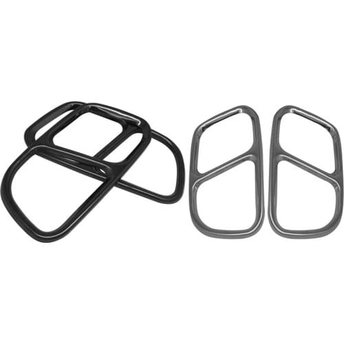 Stainless Steel Car Rear Tail Throat Decor Frame Car Exhaust Pipe Trim Cover Stickers for BMW X5 X6 M Sport