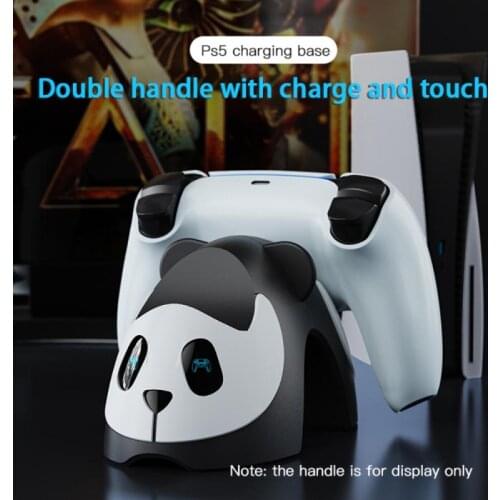 Dual Charger Dock For PS5 For Playstation 5 Lovely Panda Controller Fast Charger Stand Gamepad Joystick Charging Station Holder