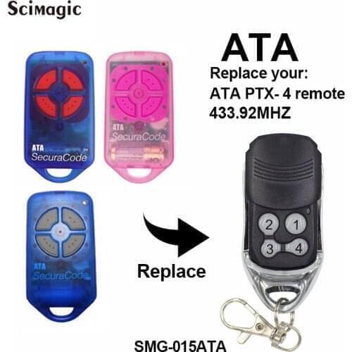 Garage Door Remote Control Compatible for ATA ptx4 Gate Door Transmitter PTX-4 replacement GDO
